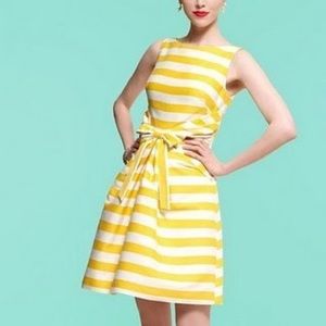 Kate Spade Jillian dress yellow stripe size 4